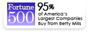 95% of America's Largest Companies Buy from Betty Mills.